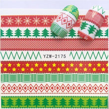 Load image into Gallery viewer, New Christmas Water Decal Nail Art Nail sticker New Year Slider Tattoo Full Cover Santa Claus Snowman Designs Xmas Decals 3D Wave Design Decoration for Women Girls Tape Nail Art Stickers Decal Decoration  Nail Art Accessories Decoration Decal
