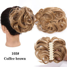 Load image into Gallery viewer, New Claw Chignon Curly Hair Bands Messy Bun Hairpieces for Women Scrunchy Natural Fake False Hair Heat Resistant Fiber Black Clip in Hair Extension For Volumized Hair Buns For Girls
