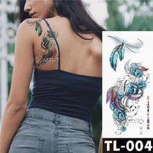 Load image into Gallery viewer, New Colorful And Black Womens Tattoo Temporary Flower Waterproof Elegant Modern Tattoo Realistic Design
