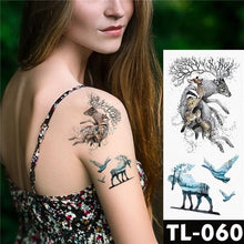 Load image into Gallery viewer, New Colorful And Black Womens Tattoo Temporary Flower Waterproof Elegant Modern Tattoo Realistic Design
