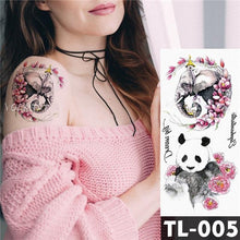 Load image into Gallery viewer, New Colorful And Black Womens Tattoo Temporary Flower Waterproof Elegant Modern Tattoo Realistic Design
