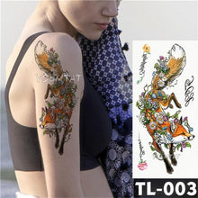 Load image into Gallery viewer, New Colorful And Black Womens Tattoo Temporary Flower Waterproof Elegant Modern Tattoo Realistic Design
