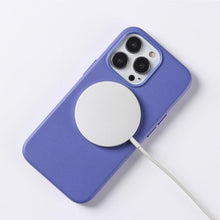 Load image into Gallery viewer, New Colorful Leather For iPhone 14 13 Pro Max Mini Magnet Case Cover Wireless Charging Drop Protect Covers Shockproof Slim Back Cover Leather Case For iPhone Slim and Aesthetic iPhone 14 case
