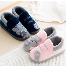 Load image into Gallery viewer, New Couples Cat Women Shoes Non-Slip Soft Warm Man House Slippers Indoor Bedroom Winter Home Slippers Memory Foam Fuzzy Slippers Cute Furry Fleece Slippers With Warm Plush Slip On House Shoes
