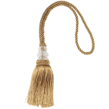 Load image into Gallery viewer, New Crystal Beaded Tassel Curtain Tieback Decorative Curtain Tie Home Decor Cord for Curtains Buckle Rope Room Accessories European Style High-Grade Curtains Tieback Rope Tassel Holdbacks 50cm

