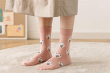 Load image into Gallery viewer, New Cute Cartoon Dog Middle Tube Socks Creative Female Socks Warm Socks Teddy Pomeranian Cotton Socks Stylish Unisex Short Ankle Socks For Men And Women
