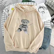 Load image into Gallery viewer, New Dark Hoodies Women Sweatshirts Female Casual Fashion Vintage Oversized Punk Fun Hip Hop Long Bear Long Sleeve Drawstring Hoodie Sweatshirt
