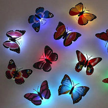 Load image into Gallery viewer, New Dazzling Colorful Luminous Butterfly LED Night Light Wedding Decorative Lamp Stickers Children Small Gifts TOYS game Battery Operated
