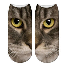 Load image into Gallery viewer, 3D Printed Women Winter Christmas Socks Funny Creative Pet Cat Face Unisex Cotton Ankle Socks Children Gift Animal Lover Socks For Men And Women
