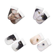 Load image into Gallery viewer, 3D Printed Women Winter Christmas Socks Funny Creative Pet Cat Face Unisex Cotton Ankle Socks Children Gift Animal Lover Socks For Men And Women
