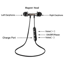 Load image into Gallery viewer, Magnetic Wireless Bluetooth Earphone Music Neckband Sports Earphones For Running &amp; Workout
