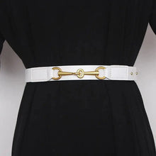 Load image into Gallery viewer, Simple Black Plain Leather Belt For Women Classic Thin Skinny Waistbands Casual Women Dress Belts
