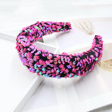 Load image into Gallery viewer, Sparkly Sequins Sponge Headbands Mermaid Knot Tie Head Bands for Women Daily Party Crown Turban Gorgeous Hair Accessories For Women
