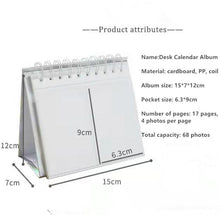 Load image into Gallery viewer, New Desktop Mini  Standing Polaroid Photo Album Scrapbooking Photocards album for cards stamps Photo Frame Instar Tabletop Flip Calendar Photo Album Gifts For Everyone
