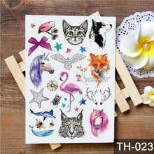 Load image into Gallery viewer, New Different Animals Waterproof Temporary Sticker Tattoo Cute Little Colorful Children Tattoos
