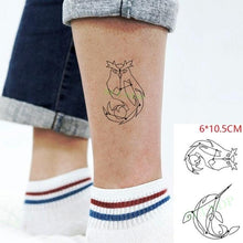 Load image into Gallery viewer, New Different Waterproof Temporary Tattoo Cute Fox Dog Luxury Animal Stickers Tattoo Colorful Modern Design For Adults Kids
