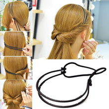 Load image into Gallery viewer, New Double Root Hair Hoop Head Band Adjustable Hair Clips Women Hoop Elastic Rubber Bands Ring Hair Styling Tools Hair Braider For Women Hair Styling
