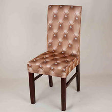 Load image into Gallery viewer, New Elastic Spandex Fibre  Chair Cover For Wedding Banquet Hotel Antifouling Fiber Standard Office European Stretch Spandex Removable Washable Dining Chair Protector Slipcovers for Hotel Dining Room Ceremony Banquet Wedding Party
