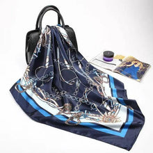 Load image into Gallery viewer, New Elegance Fashionable Scarves for Women Shawl Print Silk Satin Hijab Scarf Female Bandana 90*90cm Luxury Square Shawls Scarfs For Ladies

