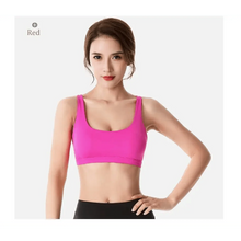 Load image into Gallery viewer, New Elegance Fitness Sports Bra for Women Push Up Wirefree Padded Crisscross Strappy Running Gym Training Workout Yoga Underwear Crop Tops

