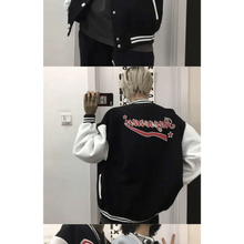 Load image into Gallery viewer, New Elegance Spring Autumn Coat Baseball Bomber Jacket Loose Letter R Men Women Couples Tops Plus Size Jackets Streetwear

