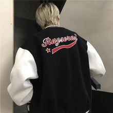 Load image into Gallery viewer, New Elegance Spring Autumn Coat Baseball Bomber Jacket Loose Letter R Men Women Couples Tops Plus Size Jackets Streetwear
