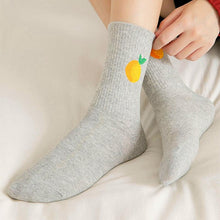 Load image into Gallery viewer, New Elegant Fruit Printed Breathable Cotton Socks Happy Funny Unisex Socks Candy Colors Harajuku Casual Cotton Crew Socks For Men And Women
