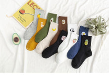 Load image into Gallery viewer, New Elegant Fruit Printed Breathable Cotton Socks Happy Funny Unisex Socks Candy Colors Harajuku Casual Cotton Crew Socks For Men And Women
