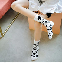 Load image into Gallery viewer, New Fashion Cow Print Cute Animals White Cartoon Socks Cute Happy Socks Unisex Fashion Socks Cow Style Breathable Socks For Men And Women
