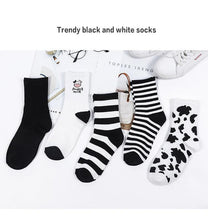 Load image into Gallery viewer, New Fashion Cow Print Cute Animals White Cartoon Socks Cute Happy Socks Unisex Fashion Socks Cow Style Breathable Socks For Men And Women
