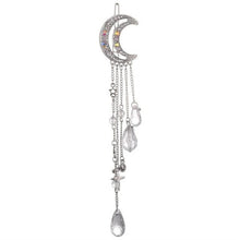 Load image into Gallery viewer, New Fashion Crystal Rhinestone Moon Tassel Hairpin Five-pointed Star Pendant Luxury Jewelry Crystal Side Clip Gorgeous Hair Accessories For Women
