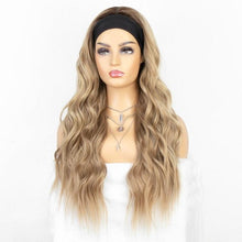 Load image into Gallery viewer, New Fashion Long Wavy Headband Wig for Black Women None Replacement Body Wave Synthetic Headwraps Hair Wig Wigs For Black Women Cosplay Wigs For Women
