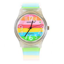 Load image into Gallery viewer, New Fashion Simple Boys Girls Sports Analog Watch Silicone Students Children Quartz Waterproof Learning Time Wrist Watch Easy To Read Time Wristwatches For Kids
