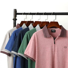 Load image into Gallery viewer, New Fashion Vintage Polo Men Soft Cotton Breathable Men Polo Shirt Men Polo Double Side Slim Fit  Short Sleeve Polo T-Shirt Casual Slim Fit Men Pure Breathable Tee Tops Comfortable Shirt
