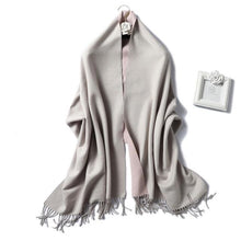 Load image into Gallery viewer, New Fashion Winter Soft Thick Warm Colorful Cashmere Scarf Elegant Escharpe Shawls Scarf Shawls Wraps Lightweight Lady Solid Scarves Fashion Tassels Blanket For Women
