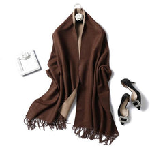 Load image into Gallery viewer, New Fashion Winter Soft Thick Warm Colorful Cashmere Scarf Elegant Escharpe Shawls Scarf Shawls Wraps Lightweight Lady Solid Scarves Fashion Tassels Blanket For Women
