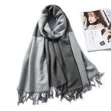 Load image into Gallery viewer, New Fashion Winter Soft Thick Warm Colorful Cashmere Scarf Elegant Escharpe Shawls Scarf Shawls Wraps Lightweight Lady Solid Scarves Fashion Tassels Blanket For Women
