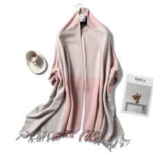 Load image into Gallery viewer, New Fashion Winter Soft Thick Warm Colorful Cashmere Scarf Elegant Escharpe Shawls Scarf Shawls Wraps Lightweight Lady Solid Scarves Fashion Tassels Blanket For Women
