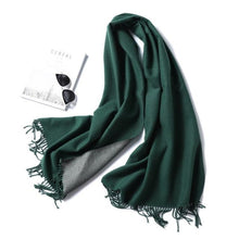 Load image into Gallery viewer, New Fashion Winter Soft Thick Warm Colorful Cashmere Scarf Elegant Escharpe Shawls Scarf Shawls Wraps Lightweight Lady Solid Scarves Fashion Tassels Blanket For Women
