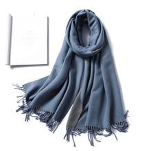 Load image into Gallery viewer, New Fashion Winter Soft Thick Warm Colorful Cashmere Scarf Elegant Escharpe Shawls Scarf Shawls Wraps Lightweight Lady Solid Scarves Fashion Tassels Blanket For Women
