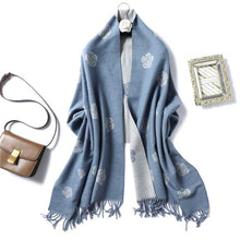 Load image into Gallery viewer, New Fashion Winter Soft Thick Warm Colorful Cashmere Scarf Elegant Escharpe Shawls Scarf Shawls Wraps Lightweight Lady Solid Scarves Fashion Tassels Blanket For Women

