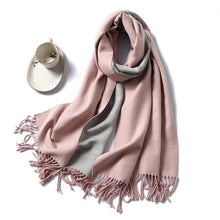 Load image into Gallery viewer, New Fashion Winter Soft Thick Warm Colorful Cashmere Scarf Elegant Escharpe Shawls Scarf Shawls Wraps Lightweight Lady Solid Scarves Fashion Tassels Blanket For Women
