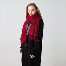 Load image into Gallery viewer, New Fashion Winter Soft Thick Warm Colorful Cashmere Scarf Elegant Escharpe Shawls Scarf Shawls Wraps Lightweight Lady Solid Scarves Fashion Tassels Blanket For Women
