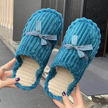 Load image into Gallery viewer, New Fashion Winter Warm Cotton Slippers Women Men Home Shoes Simple Non-slip Cotton House Slippers Cozy Memory Foam Washable For Summer Bedroom
