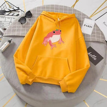 Load image into Gallery viewer, New Frog Sweatshirt Oversized Clothes Long Sleeve Hooded Hoodie For Girls Winter Hoodie With Pocket Pink Sweatshirts Hoodies for Women Teen Girls Cute Cartoon Frogs Casual Hooded Loose Long Sleeve Sweatshirt with Pocket

