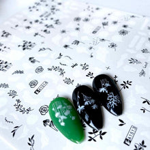 Load image into Gallery viewer, New Geometric Letter Nail Sticker Water Slider Winter Decal Christmas New Year Gift Nail Slider Temporary Tattoos Women Nail Art Stickers Water Transfer Decals Design Nail Art Supplies Manicure Acrylic Nail Foil Stencils Decorations
