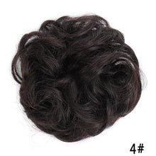 Load image into Gallery viewer, New Girl's Synthetic Chignon Red Pink Purple Blue Green Curly Messy Bun Kids Donut Roller Hair Bun Heat Resistant Fake Hair Wigs For Black Women Cosplay Wigs For Women
