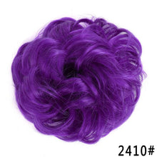 Load image into Gallery viewer, New Girl's Synthetic Chignon Red Pink Purple Blue Green Curly Messy Bun Kids Donut Roller Hair Bun Heat Resistant Fake Hair Wigs For Black Women Cosplay Wigs For Women
