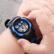 Load image into Gallery viewer, New Girls Boys Watch Waterproof 50M Electronic Watches Luminous Dial Fashion Sports Waterproof Casual Electronic Analog Quartz 7 Colorful Led Watches With Alarm Stopwatch Silicone Band Luminous Wristatches
