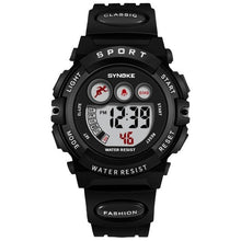 Load image into Gallery viewer, New Girls Boys Watch Waterproof 50M Electronic Watches Luminous Dial Fashion Sports Waterproof Casual Electronic Analog Quartz 7 Colorful Led Watches With Alarm Stopwatch Silicone Band Luminous Wristatches
